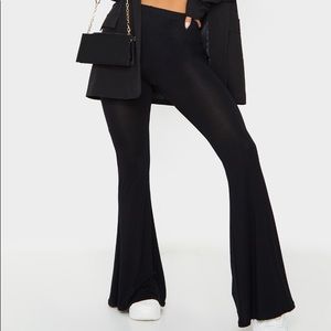 Missguided Black Jersey Flared Leggings